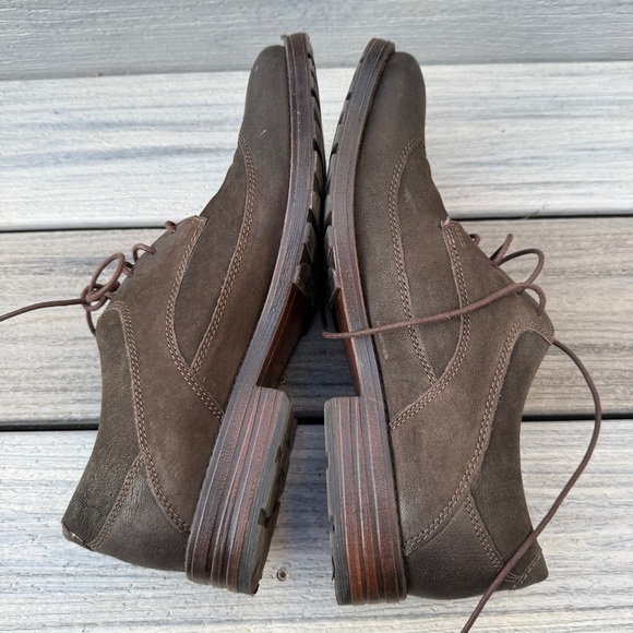 Clarks Denton Dane Dark Brown Leather Wingtip Oxfords Size 10M - Picture 12 of 15